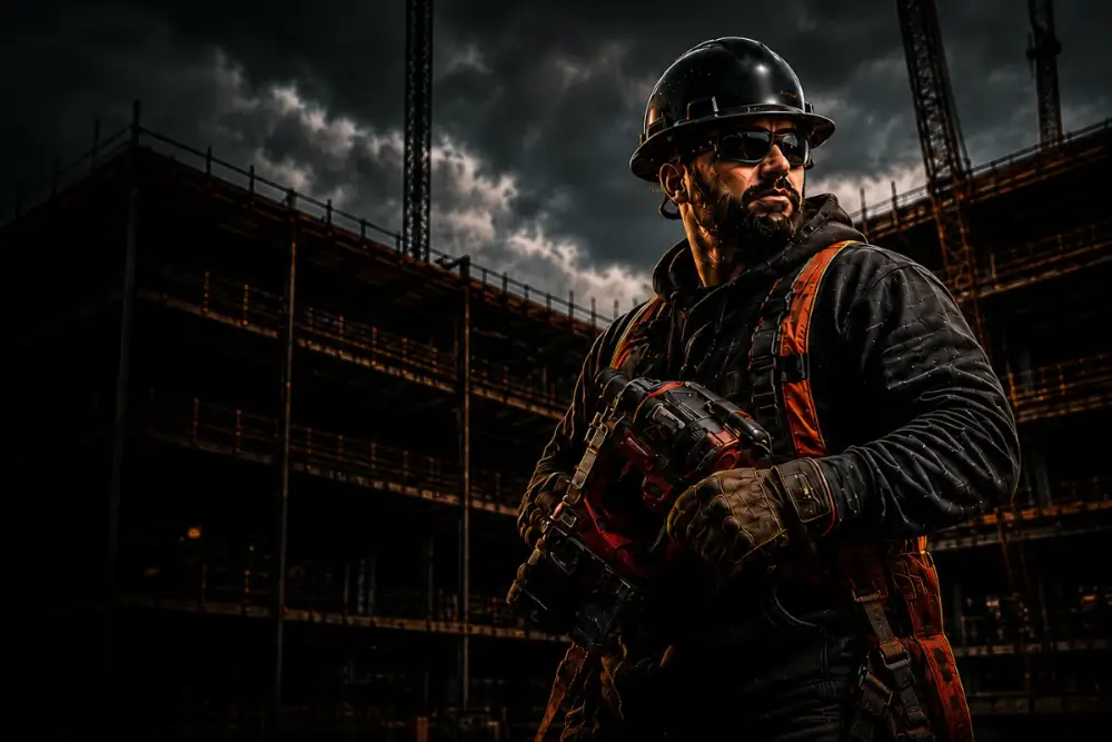 Drop hero photo — worker on jobsite